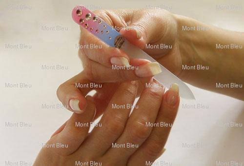 crystal nail file manicure
