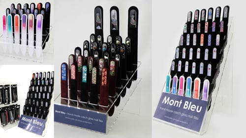 Glass nail files display stand