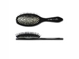 Wood hair brush with naturally selected boar bristles