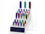 Display stand for 28 glass nail files