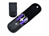 Manicure set with glass nail file and tweezers