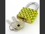 Middle luggage locks decorated by Mont Bleu with Swarovski crystals