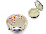 Luxury pill box with Swarovski crystals